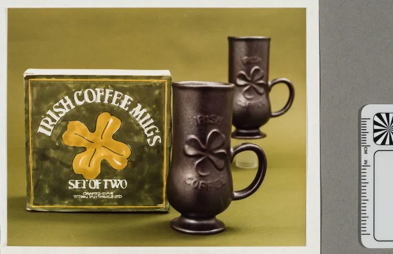 Photograph - Two Irish coffee mugs with box