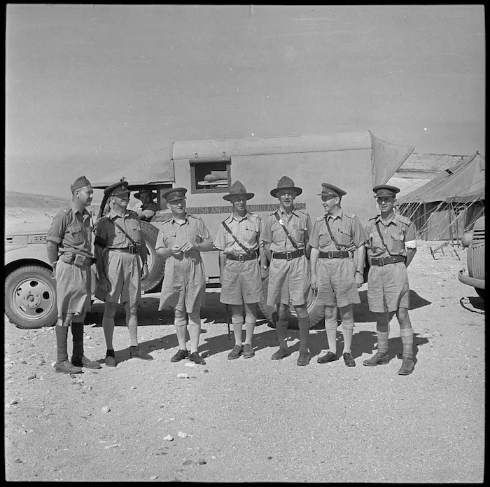 Brigadier K MacCormick with officers of Mobile Surgical Unit, Egypt