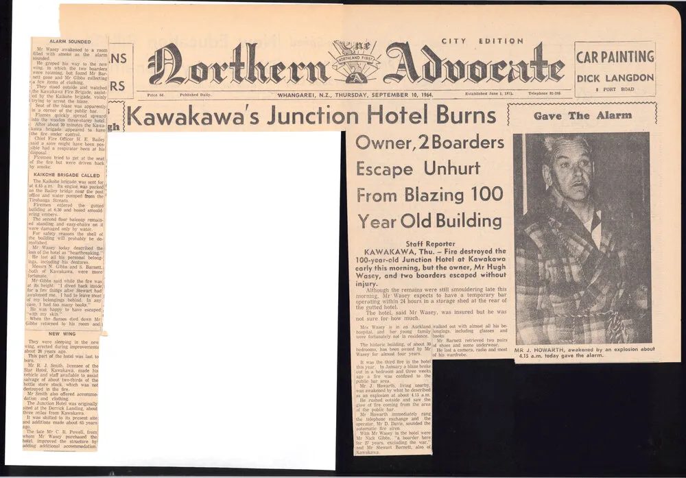 Kawakawa's Junction hotel burns