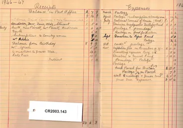 Image: Bannockburn Women's Division Farmers Union cash book 1946-1952