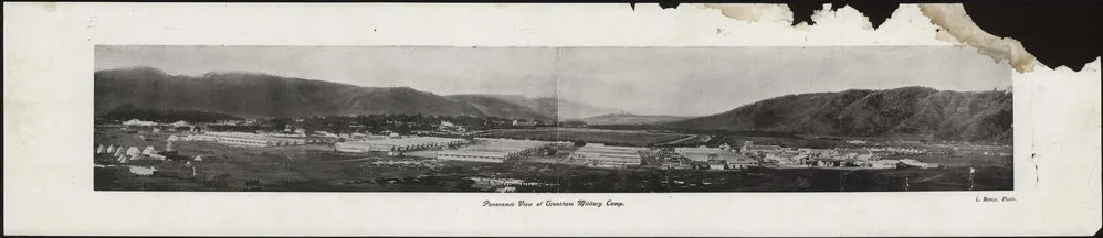 Panoramic view of Trentham Military Camp