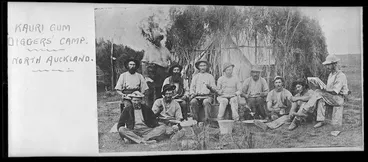 Image: Kauri gum diggers' camp, North Auckland