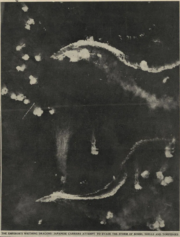 The Emperor's writhing dragons: Japanese carriers attempt to evade the storm of bombs, shells and torpedoes