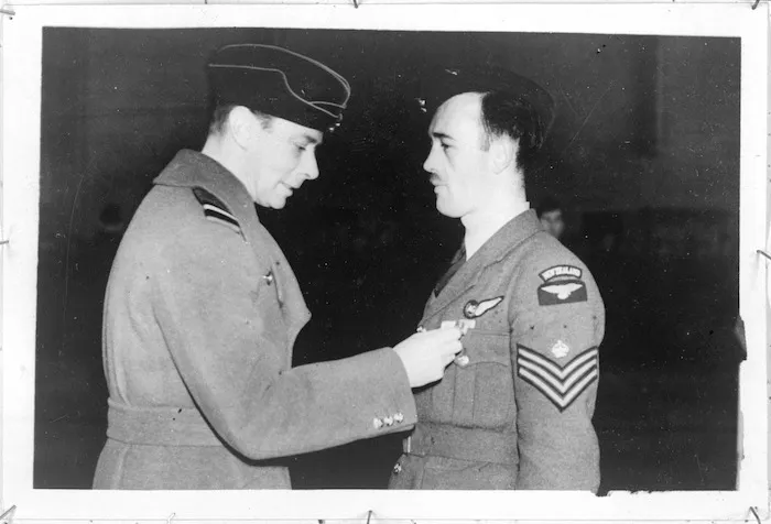 King George VI investing Flight Sergeant Williams with the DFM