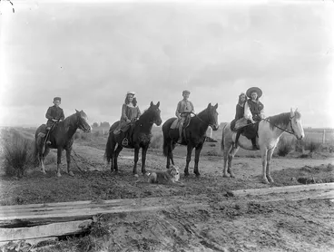 Image: Children on horseback