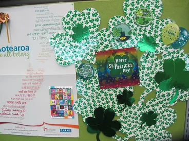 Image: St Patrick's Day display, South Library