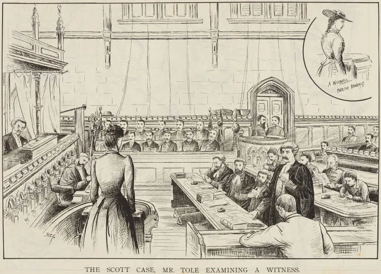 The Scott case, Mr Tole examining a witness