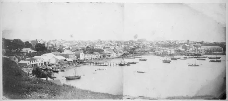 Commercial Bay, Auckland, 1859