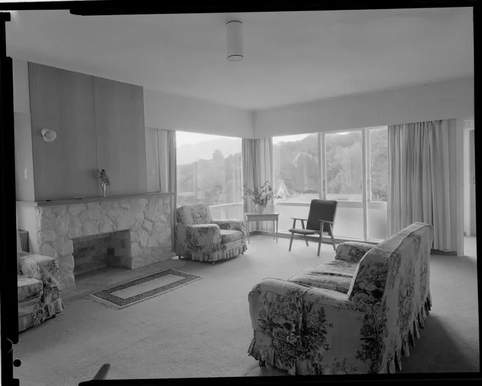 Bundon Burke house, living room, Wellington