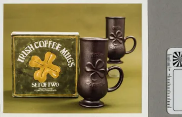Image: Photograph - Two Irish coffee mugs with box