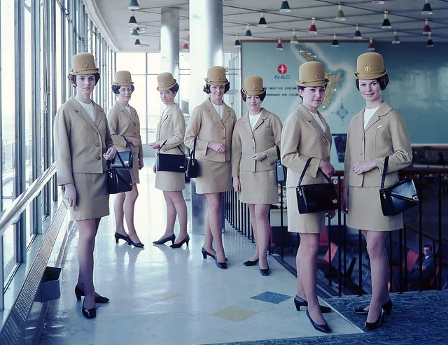 Air Hostess Uniform 1965 Gold 003