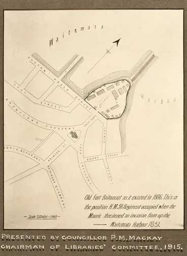 Image: Old Fort Britomart as it existed in 1866