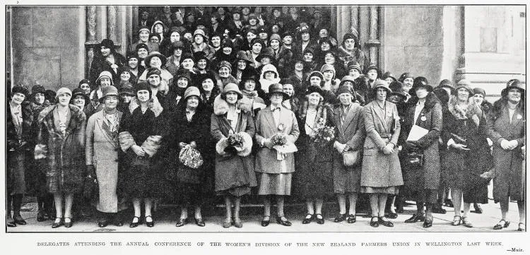 Delegates attending the Annual Conference of the Women's Division of the New Zealand Farmers Union in Wellington last week
