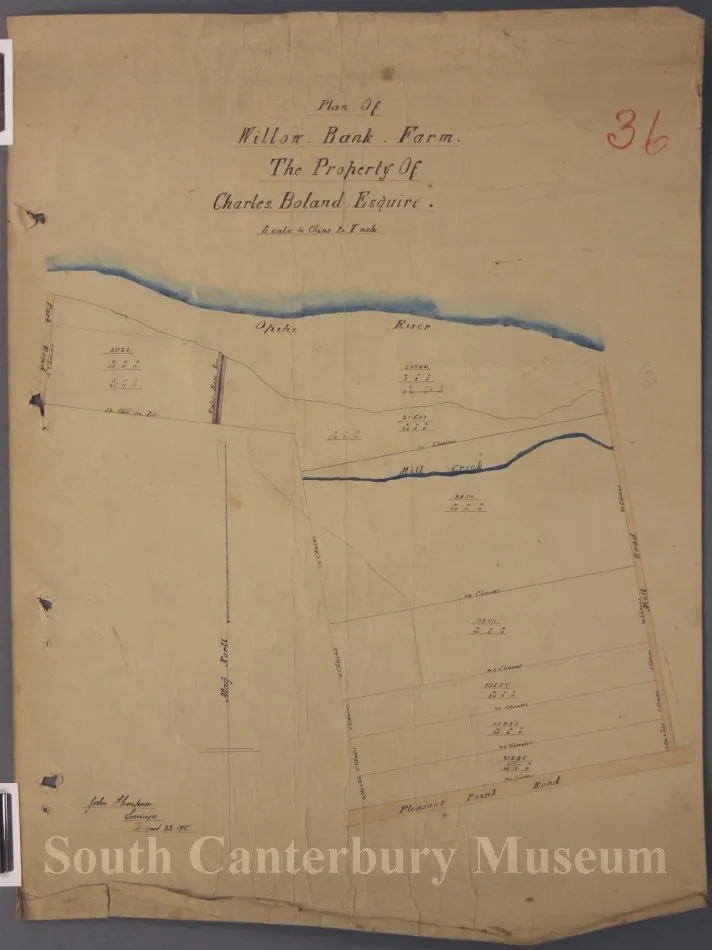 Plan of Willow Bank Farm.The property of Charles Boland Esquire Map