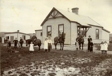 Image: Kapua School students with bicycles and horses