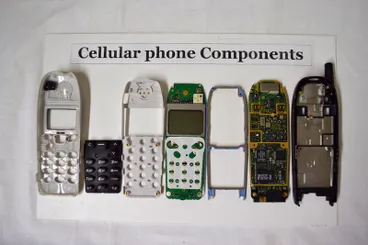 Mobile Phone Components (sectionalised) Image: Mobile Phone Components (sectionalised)
