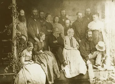 Image: George Clarke, his wife Martha, and their 13 children
