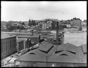 Image: Grafton and Mount Eden from King's Wharf, 1916