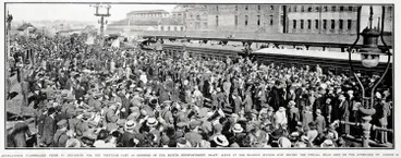 Image: Aucklanders farewelled prior to departing for the Trentham camp as members of the Eighth Reinforcement draft