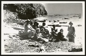 Image: Amy Bock with the Christoffel family