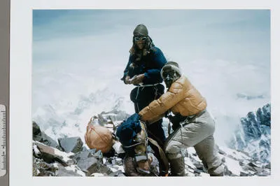 Edmund Hillary and Tenzing Norgay at 27,900 feet, (8,504 m)