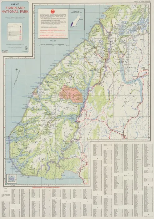 Map of Fiordland National Park / drawn by J.G. Smith.