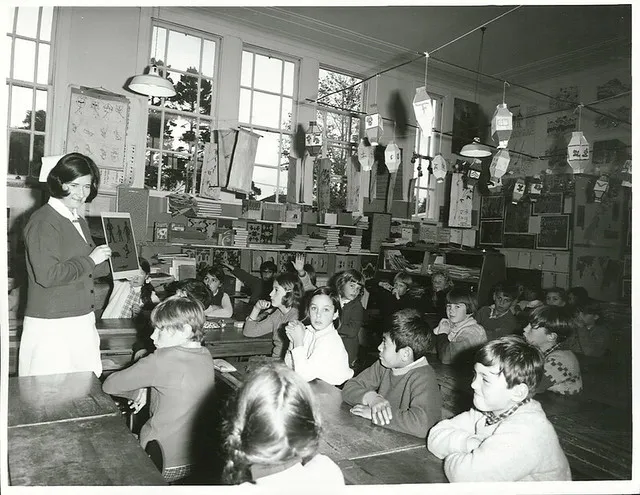 Trainee nurse gives a lesson on Dental Health Education, Mt. Albert Primary School, Auckland.