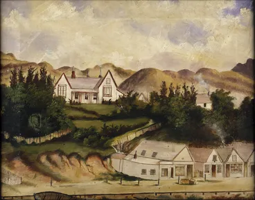 Image: [Barraud, Charles Decimus], 1822-1897 :[Lambton Quay. 1860. Copied about 1900?].