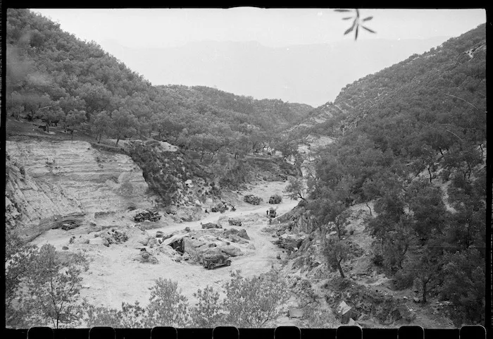 Supply dump at Hove, Cassino, Italy - Photograph taken by George Bull