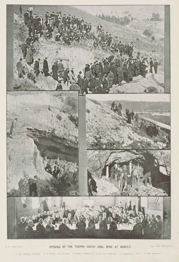 Opening of the Taupiri South coal mine at Huntly