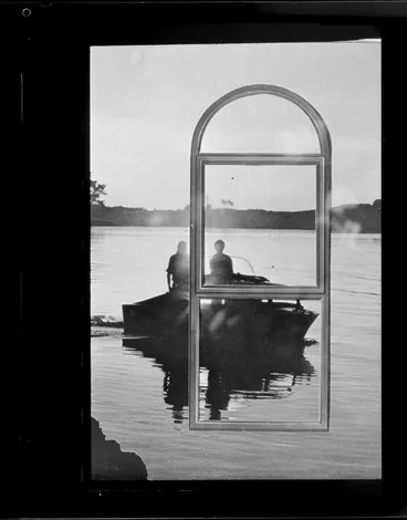 Image: Boat seen through window