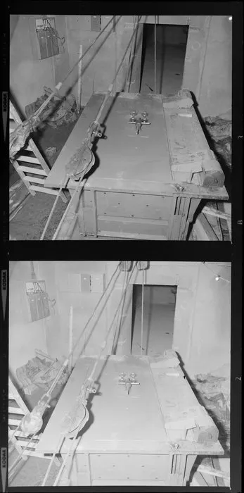 Strongroom door, Reserve Bank construction site, Wellington