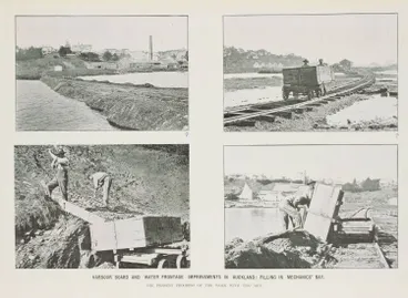 Image: Harbour Board and water frontage improvements in Auckland: filling in Mechanics' Bay