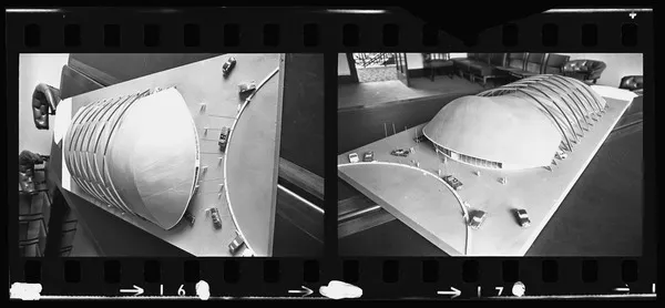 Architectural model of covering for Centennial Pool