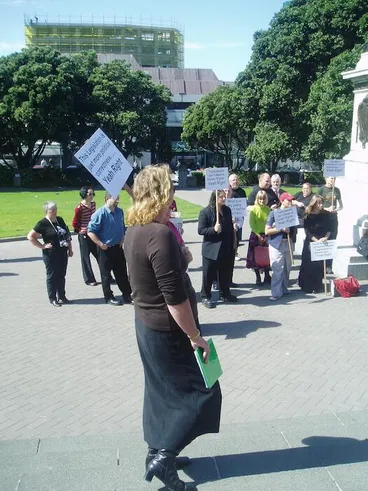 Image: Photographs of a rally in support of the Human Rights (Gender Identity) Amendment Bill, Wellington