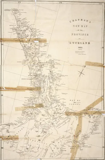 Image: Chapman's new map of the Province of Auckland, 1865