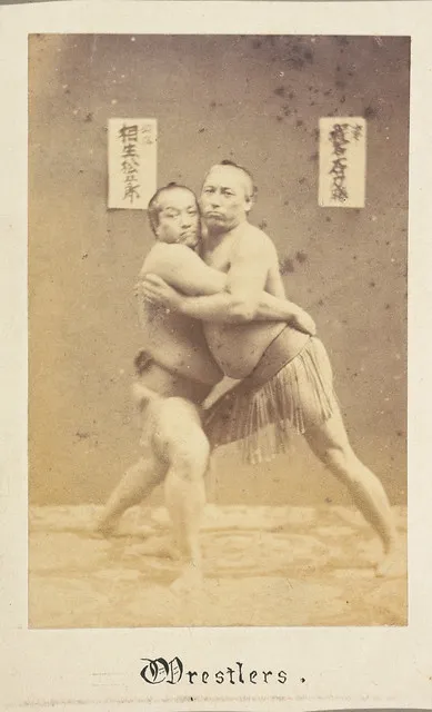 Sumo wrestlers, Japan