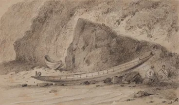 Image: Road to Wellington and canoe in common use