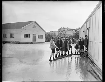 Image: Water in the grounds of Rongotai College