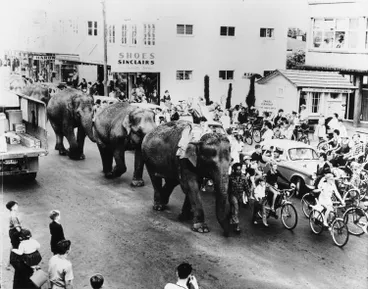 Image: The circus comes to town, Papatoetoe, 1962