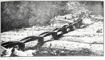 Image: Linking up Canterbury and Westland by rail: view of the entrance to the Otira tunnel, from the Westland side