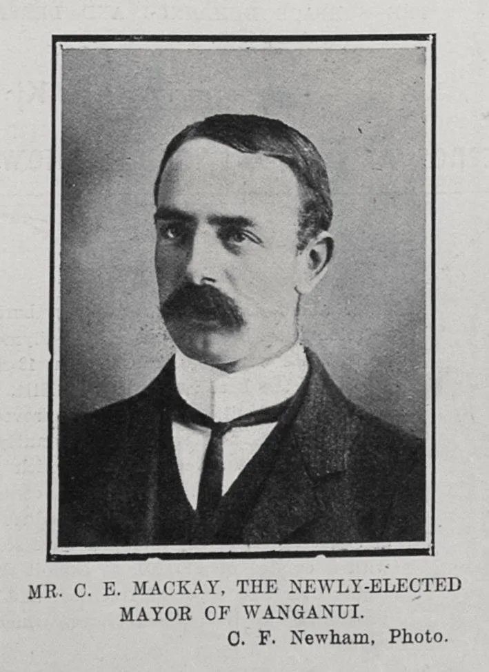 MR. C. E. MACKAY, THE NEWLY-ELECTED MAYOR OF WANGANUI