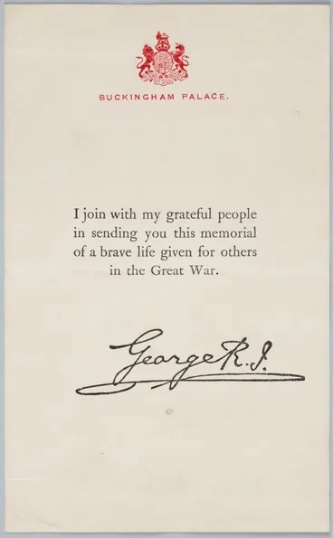 Image: Buckingham Palace: Covering note