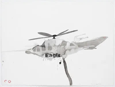 Disasters of War - after Goya, drawings towards etchings - 2, Eagle Down