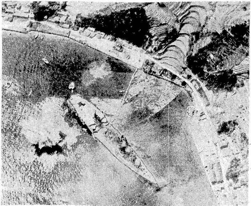 Allied planes bombing a Japanese battleship of the he class off the North Kure area of Honshu, Japan. (Evening Post, 11 August 1945)