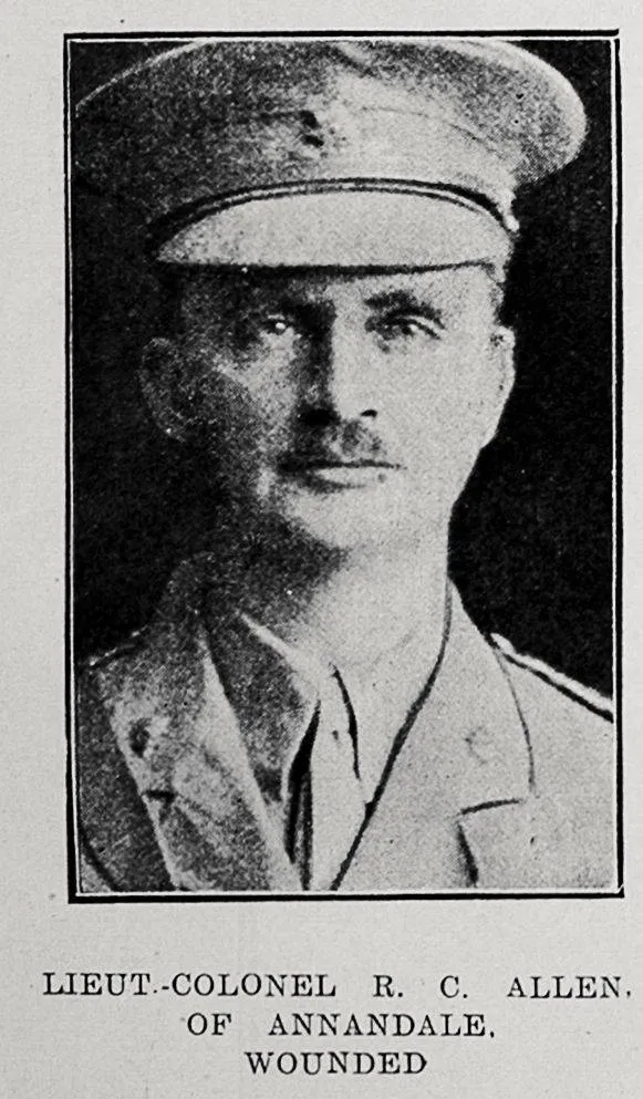 Lieut Colonel R C Allen of Annandale, wounded
