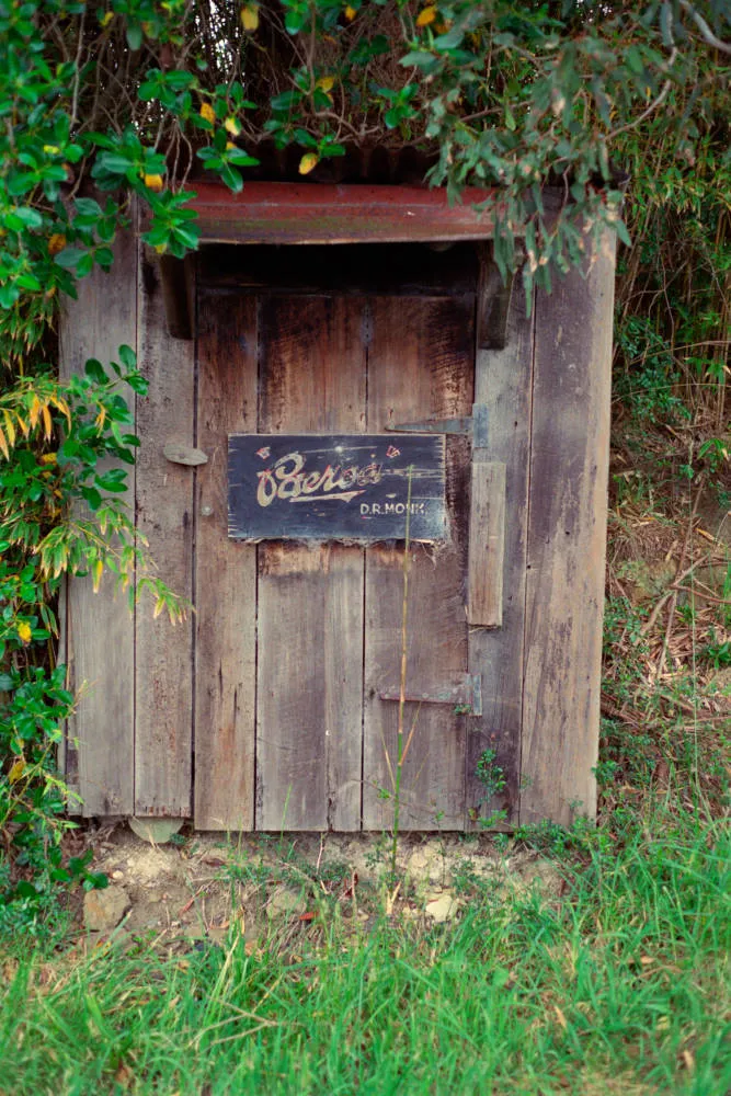 Letterbox at Paeroa Homestead, Wharepapa, 1987