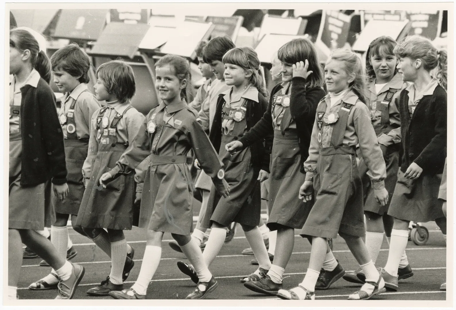 Brownies marching for the Queen