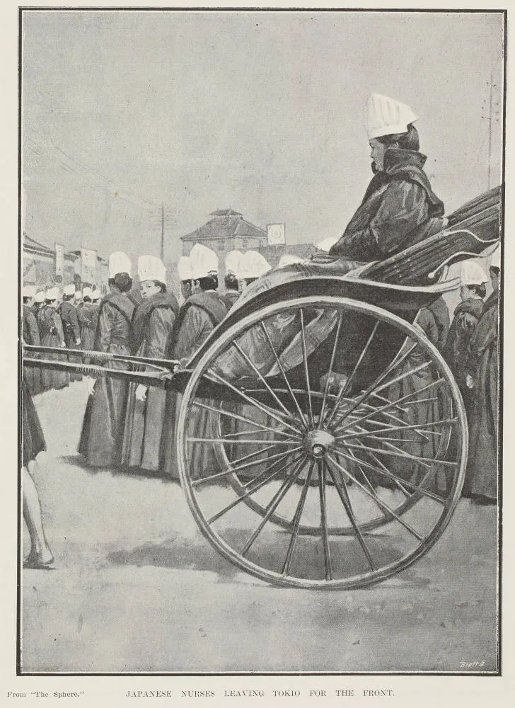 Japanese nurses leaving for the front