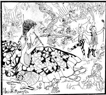 Image: A special King would not foe quite special without a painting in it for you, would it, Dear Ones? There was one with birds. . . but I loved Irish Mary's so much and it looked such an exciting one to paint, that hers crept in instead. I shall expect, the' Postman to bring me--O, arms of colourful paintings—and don't forget to send them early in the week. And don't forget your ages and addresses when you send them in. . . will v 0,,9 —PAIRIEL. (Evening Post, 12 April 1930)